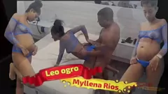 Redare Extaz anal pentru adolescentă însărcinată: Myllena Rios și Leo Ogro